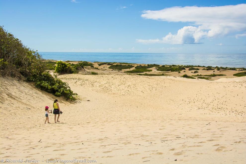 Imagem da praia em Itaúnas